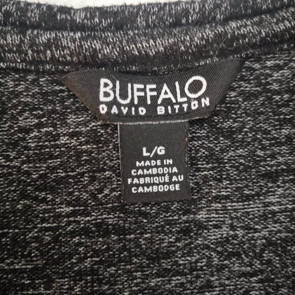 Buffalo David Bitton Ladies Size Large Black & Grey Lightweight Sweater - Picture 3 of 9